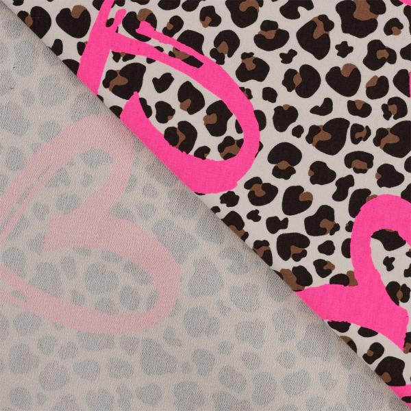 0,5 MTR. LEO NEON HEARTS - FRENCH TERRY