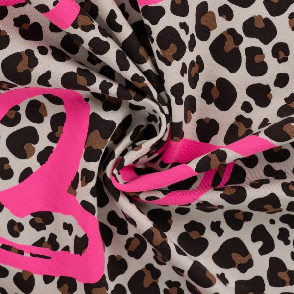 0,5 MTR. LEO NEON HEARTS - FRENCH TERRY