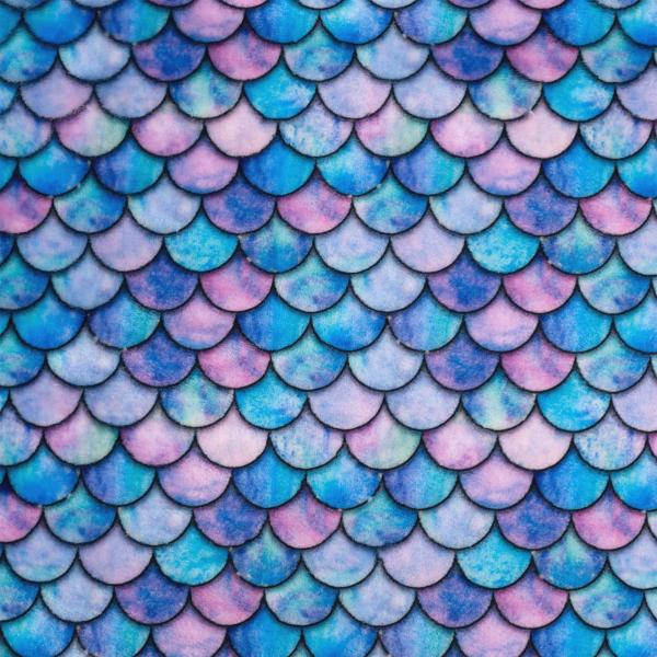 0,5 MTR. ♥ MERMAID FIN MULTICOLOR  FLEECE ♥