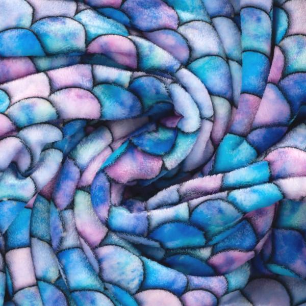 0,5 MTR. ♥ MERMAID FIN MULTICOLOR  FLEECE ♥