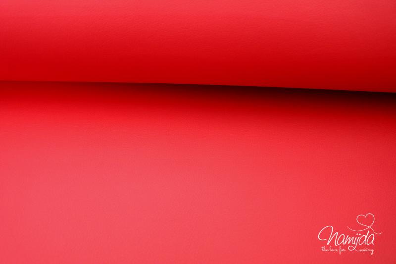 0,5 MTR. ♥ KuNSTLEDER ROT SHINE ♥