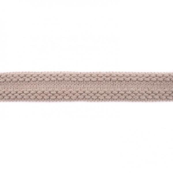 1 MTR. ♥ Einfassband Strick - KIESEL ♥