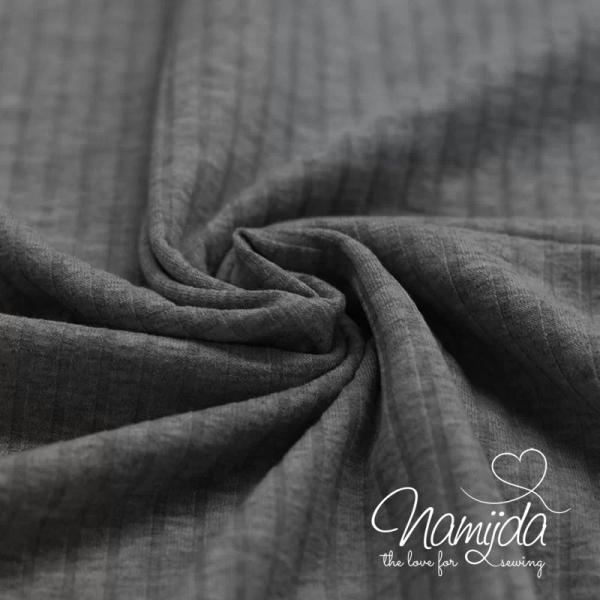 0,5 MTR. ♥ BREITCORD RIPPSTRICK JERSEY DUNKELGRAU ♥