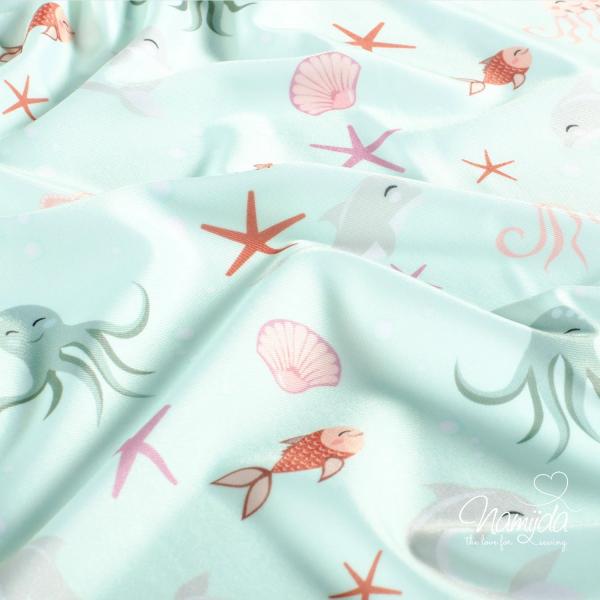0,5 MTR.  ♥ BADESTOFF LYCRA MEERESLIEBE UPF50 ♥