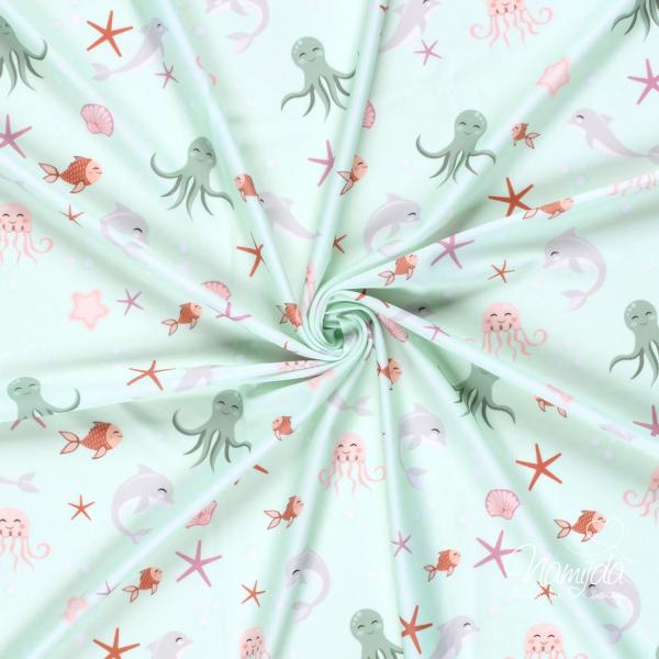 0,5 MTR.  ♥ BADESTOFF LYCRA MEERESLIEBE UPF50 ♥