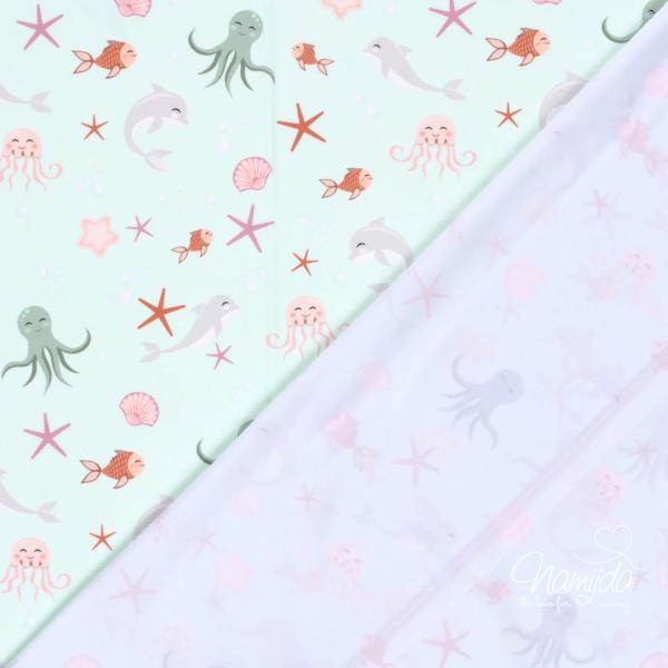 0,5 MTR.  ♥ BADESTOFF LYCRA MEERESLIEBE UPF50 ♥
