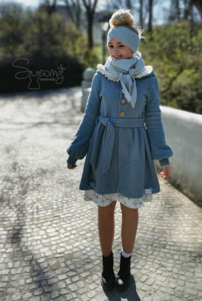 RESTSTÜCK 0,95 MTR. ♥ Doubelface Baumwollfleece MINT MELANGE - 100% Baumwolle ♥