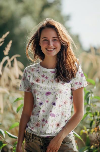 0,50 MTR.  ♥ AQUARELL SUMMER FLOWERFIELD JERSEY
