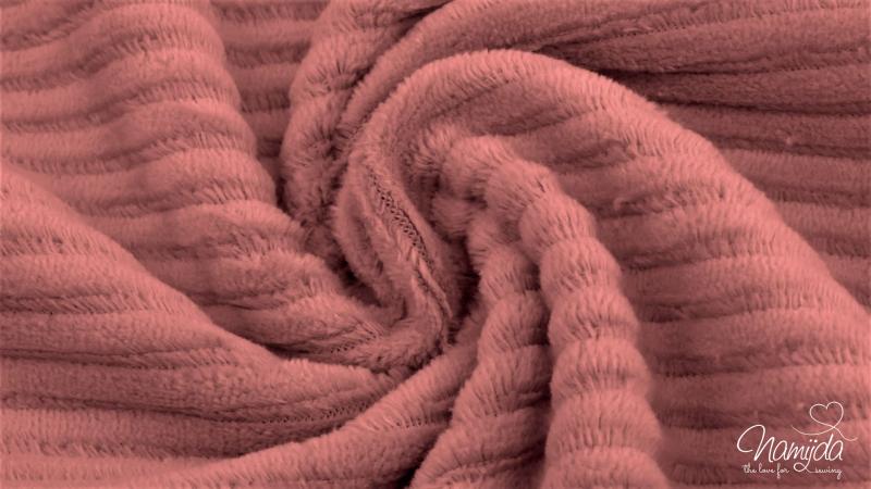 0,5 MTR. ♥ BREITCORD BAUMWOLL JERSEY - ALT RoSA - ELASTISCH ♥