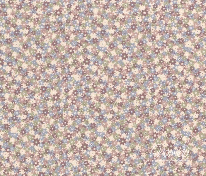 0,50 MTR.  ♥ STREUBLÜMCHEN BEERE/APRICOT JERSEY ♥