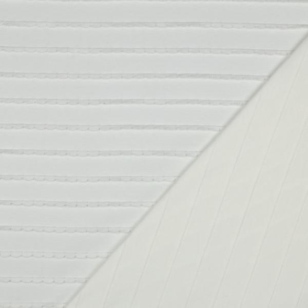 0,5 MTR. ♥ RÜSCHEN JERSEY - WEISS ♥