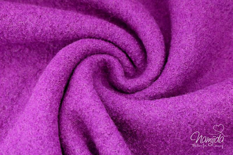 0,50 MTR. WeiCHER WoLLWALK -  PURPEL - 100% WoLLE  (mulesingfrei)
