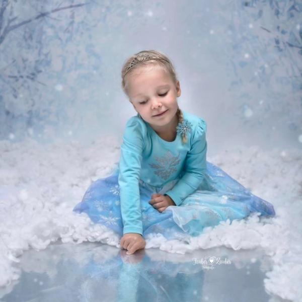 0,5 MTR. ♥ SOFT TüLL EISKRISTALLE FARBVERLAUF FLIEDER/EISBLAU  ♥