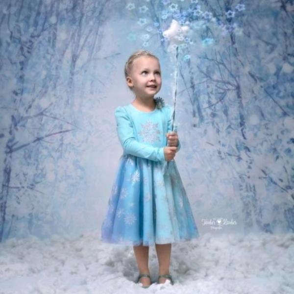 0,5 MTR. ♥ SOFT TüLL EISKRISTALLE FARBVERLAUF FLIEDER/EISBLAU  ♥