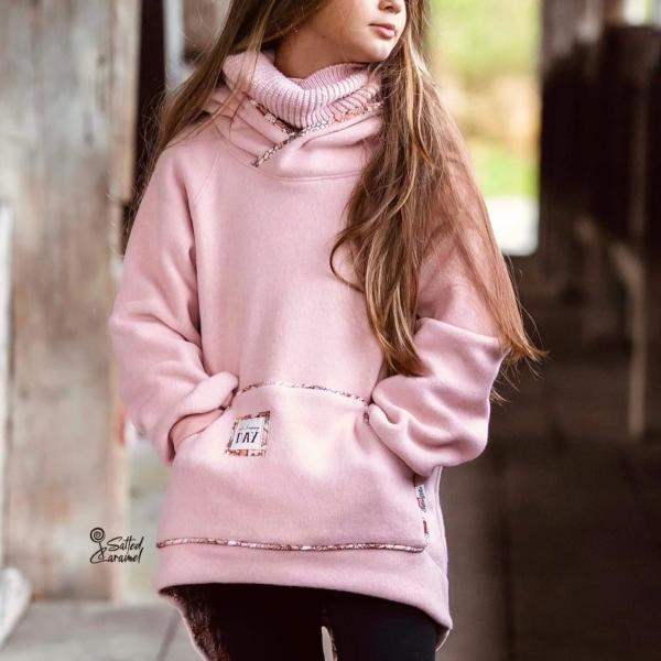 0,5 MTR. ♥ Doubelface Baumwollfleece APRICOT MELANGE - 100% Baumwolle ♥