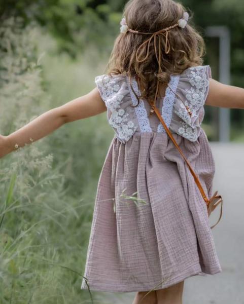 0,5 MTR. ♥ DouBLE GAUZE - Musselin  ROSE meliert - Baumwollstoff ♥