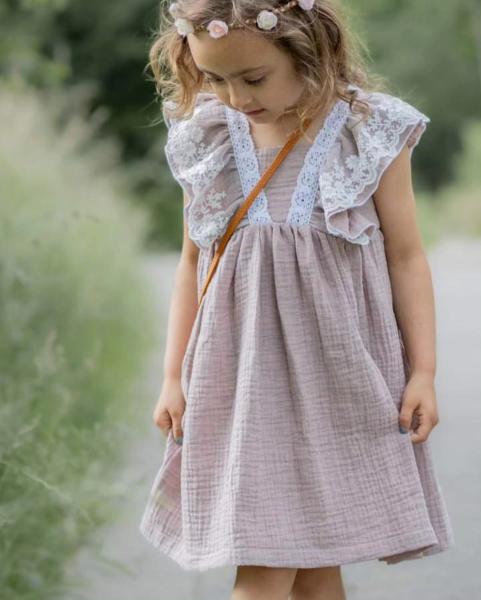 0,5 MTR. ♥ DouBLE GAUZE - Musselin  ROSE meliert - Baumwollstoff ♥
