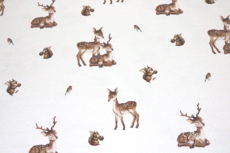 0,5 MTR.  ♥ FRENCH TERRY REH & EICHHÖRNCHEN ♥