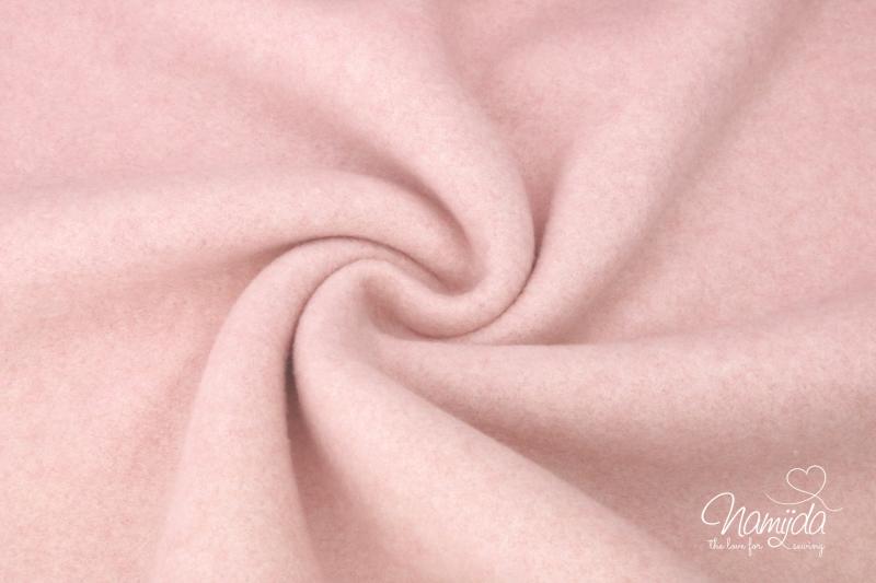 0,5 MTR. ♥ Doubelface Baumwollfleece APRICOT MELANGE - 100% Baumwolle ♥