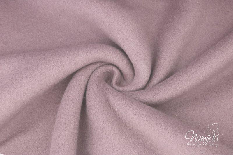 0,5 MTR. ♥ Doubelface Baumwollfleece DUSTY FLIEDER - 100% Baumwolle ♥