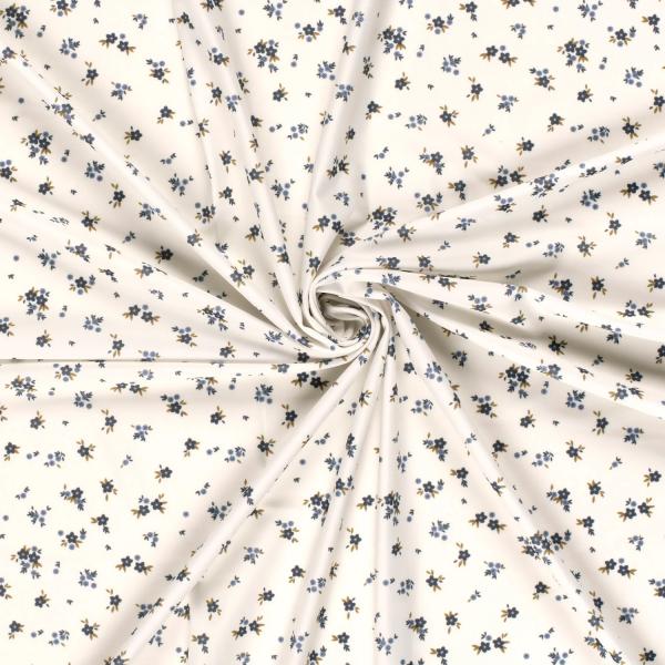 0,5 MTR.  ♥ BADESTOFF LYCRA STREUBLÜMCHEN JEANS UPF50 ♥