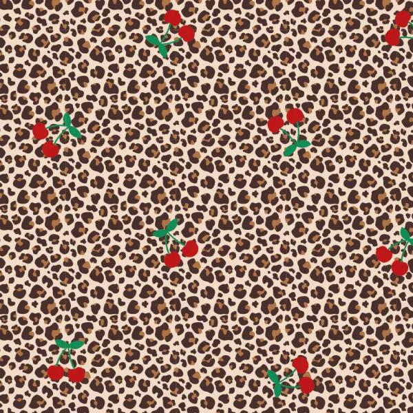 0,50 MTR. ♥ LEO NATURAL KIRSCHEN CHERRYS JERSEY ♥