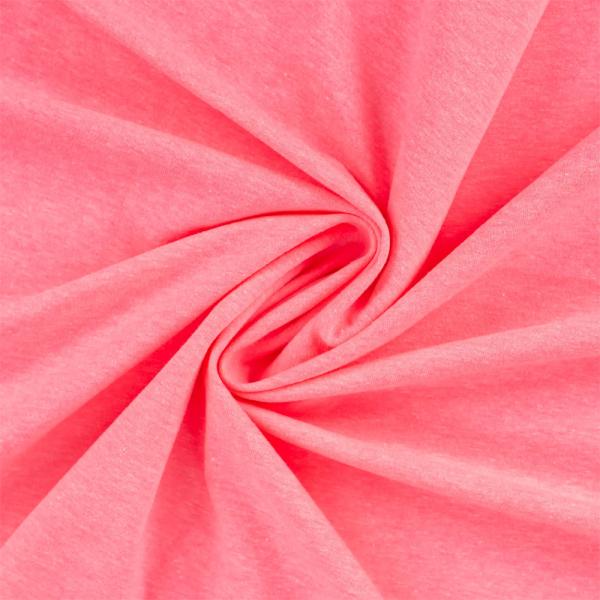 0,50 MTR. NEON PINK MELANGE - FRENCH TERRY