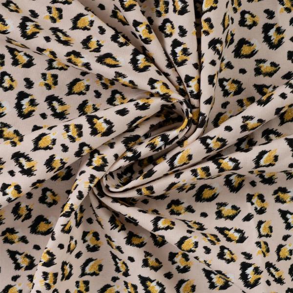 0,50 MTR. LEO GLITTER GOLD - FRENCH TERRY