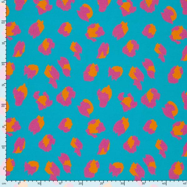 0,50 MTR. ♥ LEO COLORFUL AQUA JERSEY ♥