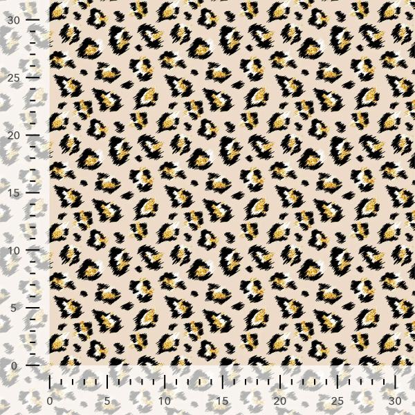 0,50 MTR. LEO GLITTER GOLD - FRENCH TERRY