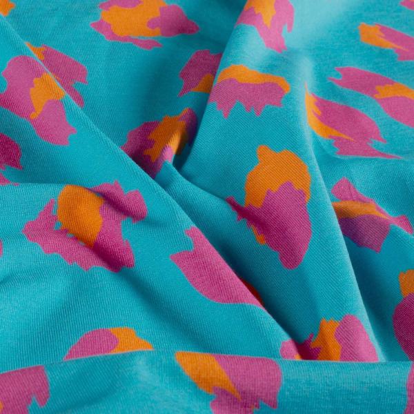 0,50 MTR. ♥ LEO COLORFUL AQUA JERSEY ♥