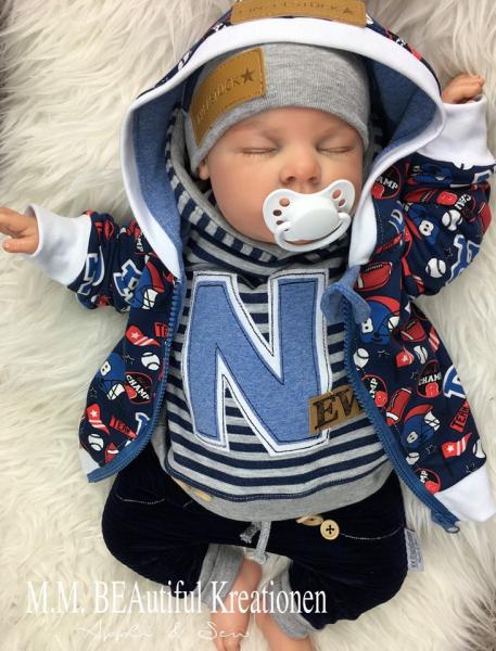 0,5 MTR. ♥ BREITCORD BAUMWOLLJERSEY - NAVY - ELASTISCH ♥