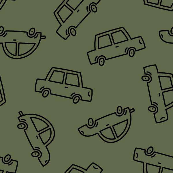 0,5 MTR.  CARS GO GREEN - FRENCH TERRY