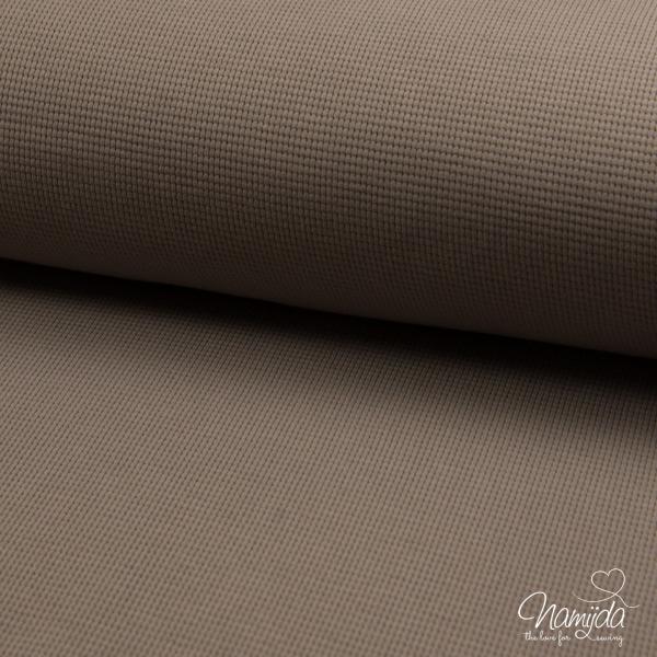 0,5 MTR. WAFFEL JERSEY 100% BAUMWOLLE - TAUPE