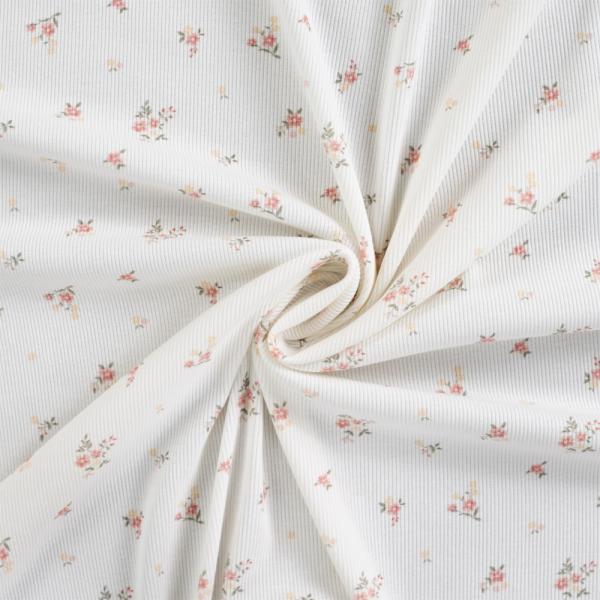 0,5 MTR. ♥ RIPPSTRICK JERSEY STREUBLÜMCHEN ♥