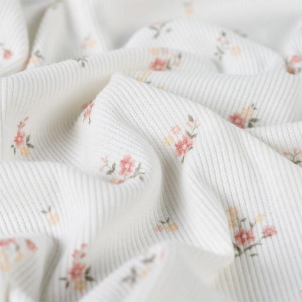 0,5 MTR. ♥ RIPPSTRICK JERSEY STREUBLÜMCHEN ♥