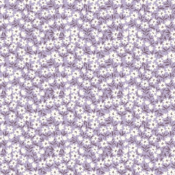 0,50 MTR. ♥ STREUBLÜMCHEN DUSTY LILA JERSEY ♥