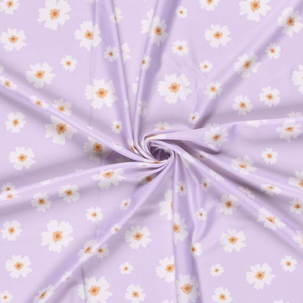0,5 MTR.  ♥ BADESTOFF LYCRA FLOWERS FLIEDER LIGHT UPF50 ♥