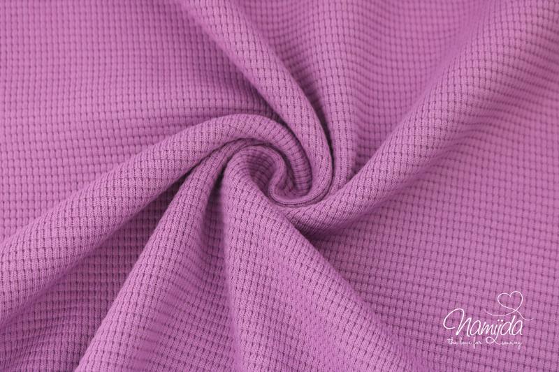 0,5 MTR. WAFFEL JERSEY 100% BAUMWOLLE - LAVENDEL