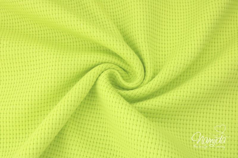 0,5 MTR. BAUMWOLL STRICKSTOFF CUTE - GELB/LIME