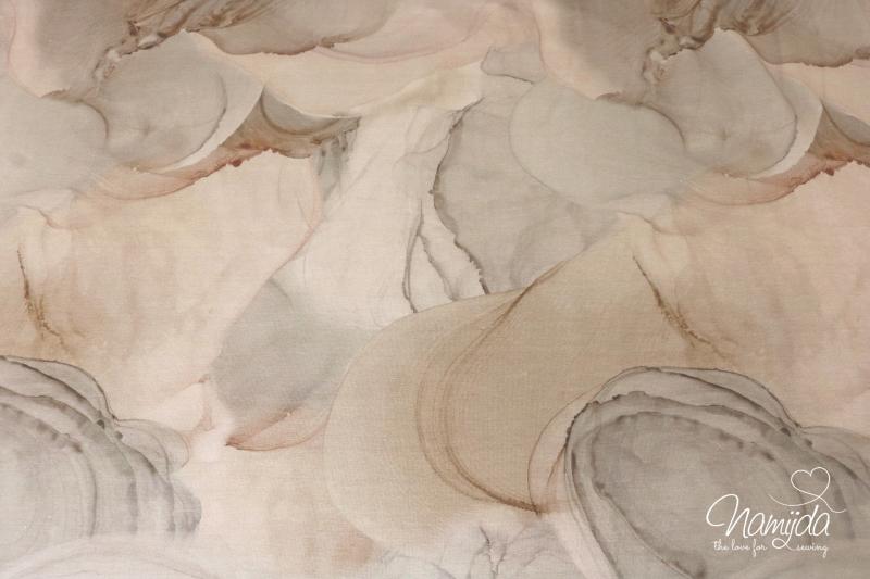 0,5 MTR. ♥ SOFT AQUARELL PAINTING JERSEY - TAUPE ♥