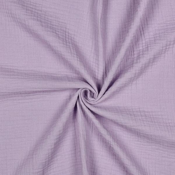 0,5 MTR. ♥ DouBLE GAUZE - Musselin Helles Lavendel /Flieder - Baumwollstoff ♥