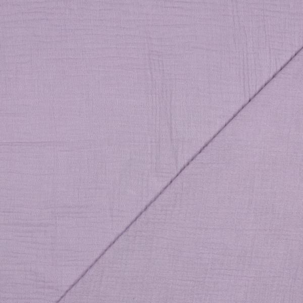 0,5 MTR. ♥ DouBLE GAUZE - Musselin Helles Lavendel /Flieder - Baumwollstoff ♥