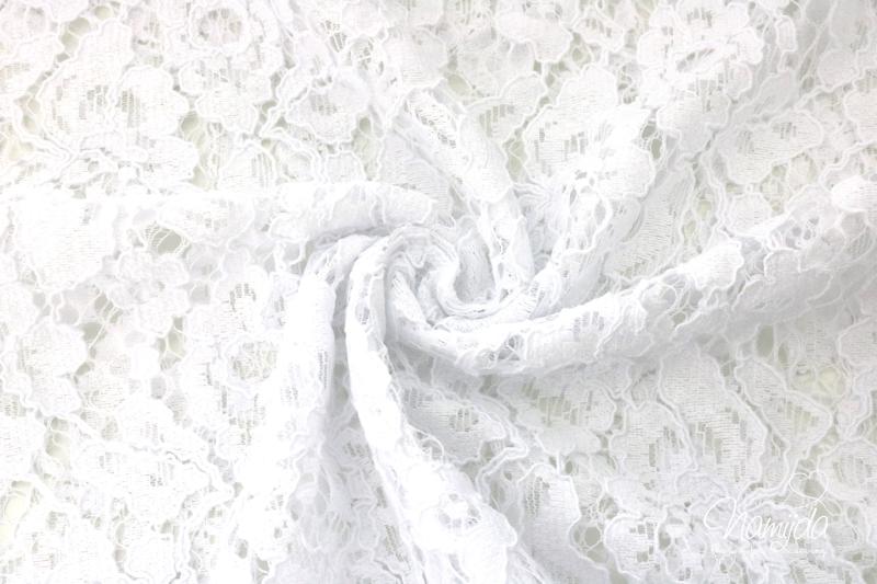 0,5 MTR. ♥ SPITZE BLüTeNTRAUM - WEISS - Spitzenstoff ♥