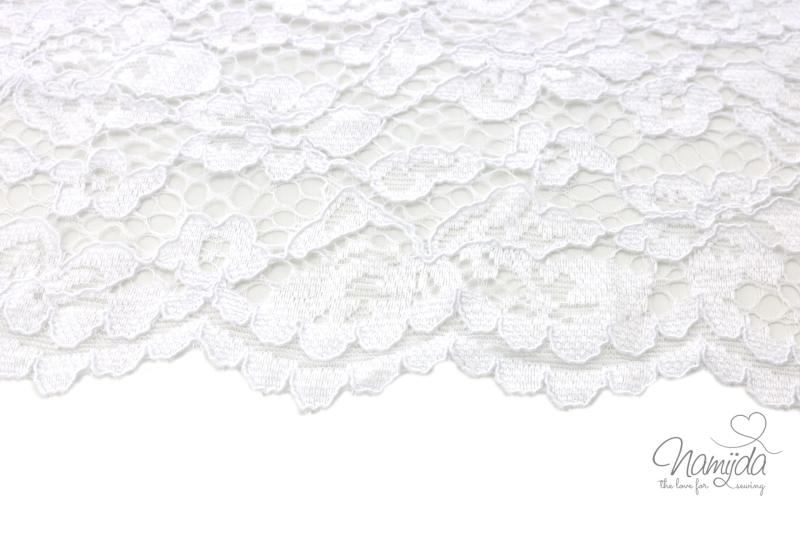 0,5 MTR. ♥ SPITZE BLüTeNTRAUM - WEISS - Spitzenstoff ♥
