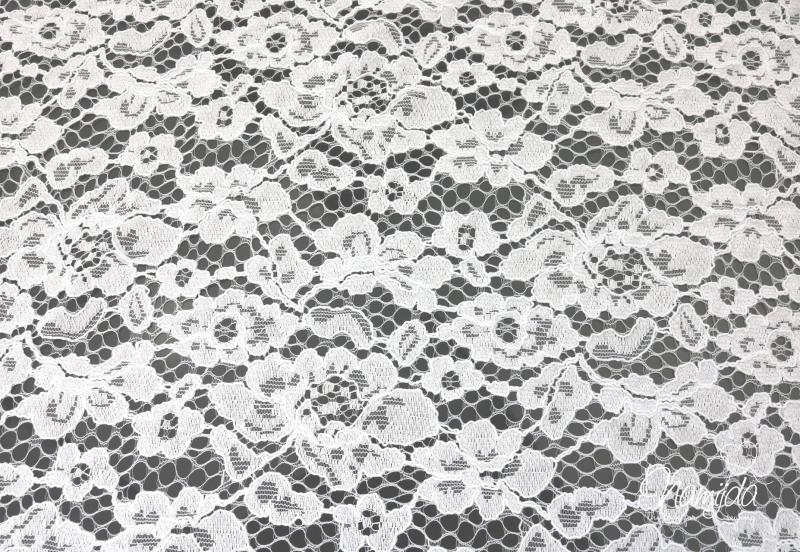 0,5 MTR. ♥ SPITZE BLüTeNTRAUM - WEISS - Spitzenstoff ♥