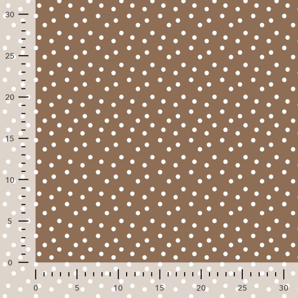 0,5 MTR. NATURAL DOTS BRAUN - SOFT SWEAT