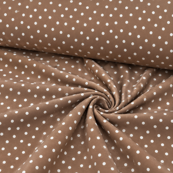 0,5 MTR. NATURAL DOTS BRAUN - SOFT SWEAT