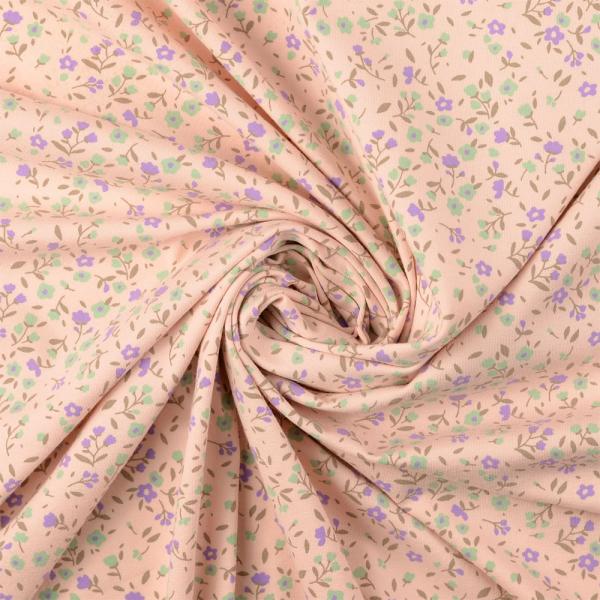 0,50 MTR. ♥ SOFT BLOSSOM STREUBLÜMCHEN ROSA JERSEY ♥
