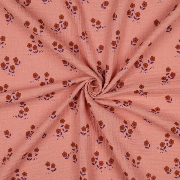 0,5 MTR. ♥ STREUBLÜMCHEN PUDER MUSSELIN  ♥